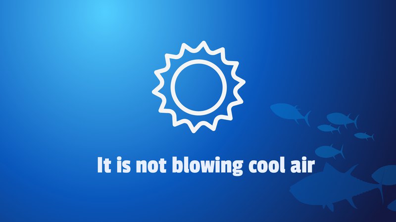 It is not blowing cool air.